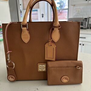 Dooney & Bourke Tan Leather Satchel
